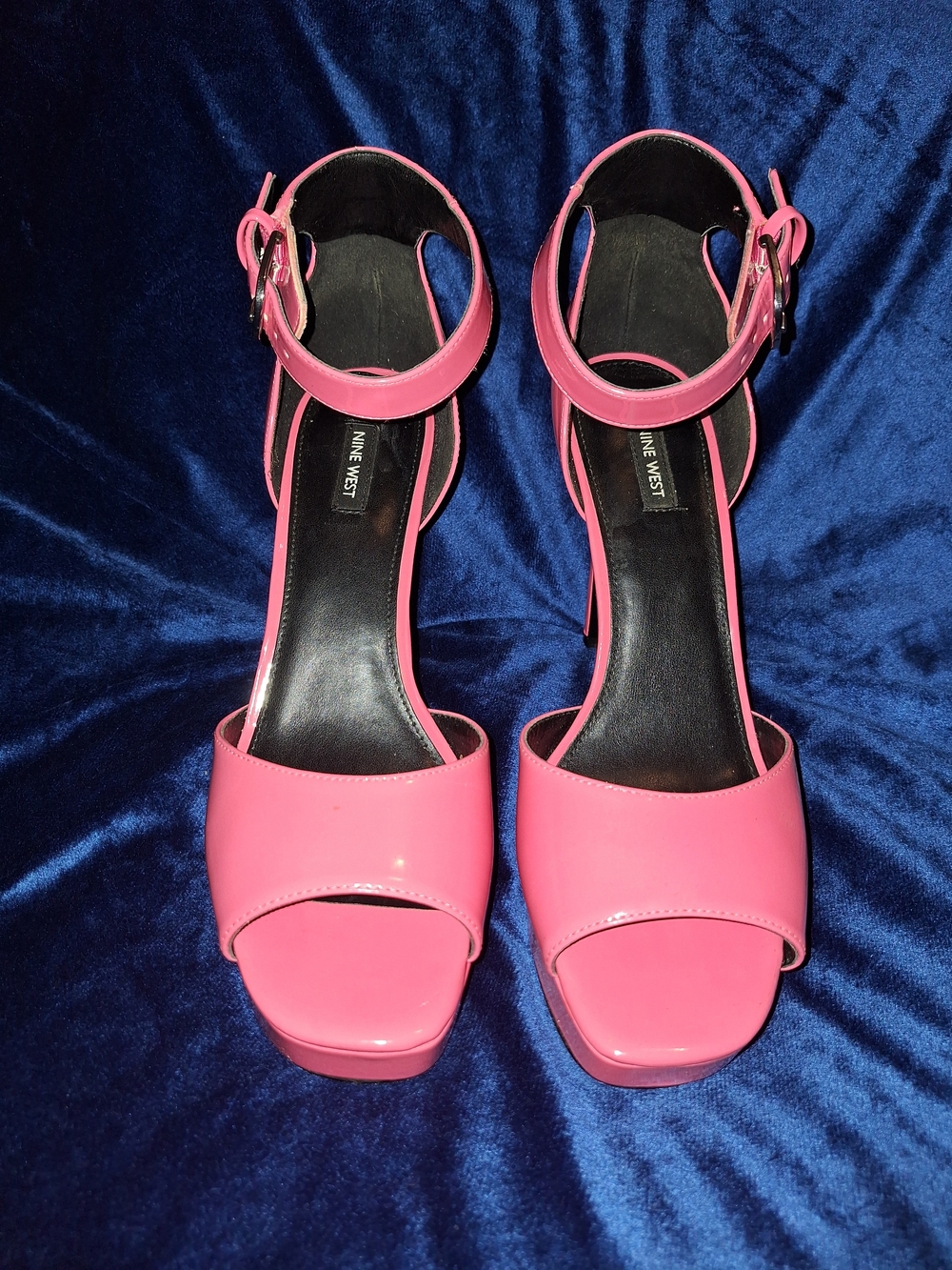 Nine West Pink Ankle-Strap Platform Sandals